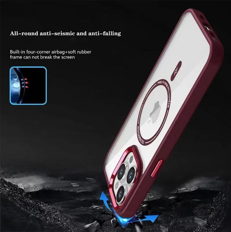 Magnetic Phone Case Wireless Charging Metal Frame for IPHONE 15 PLUS Magnetic Phone Case Wireless Charging Metal Frame for IPHONE 15 PLUS